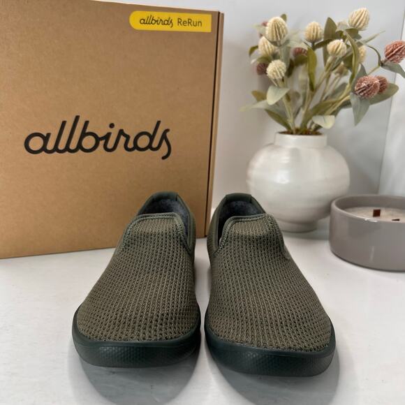 Allbirds Tree Loungers Slip on Walking Shoes Kauri Fiddle Leaf Green Women 6 NWB - Picture 2 of 10